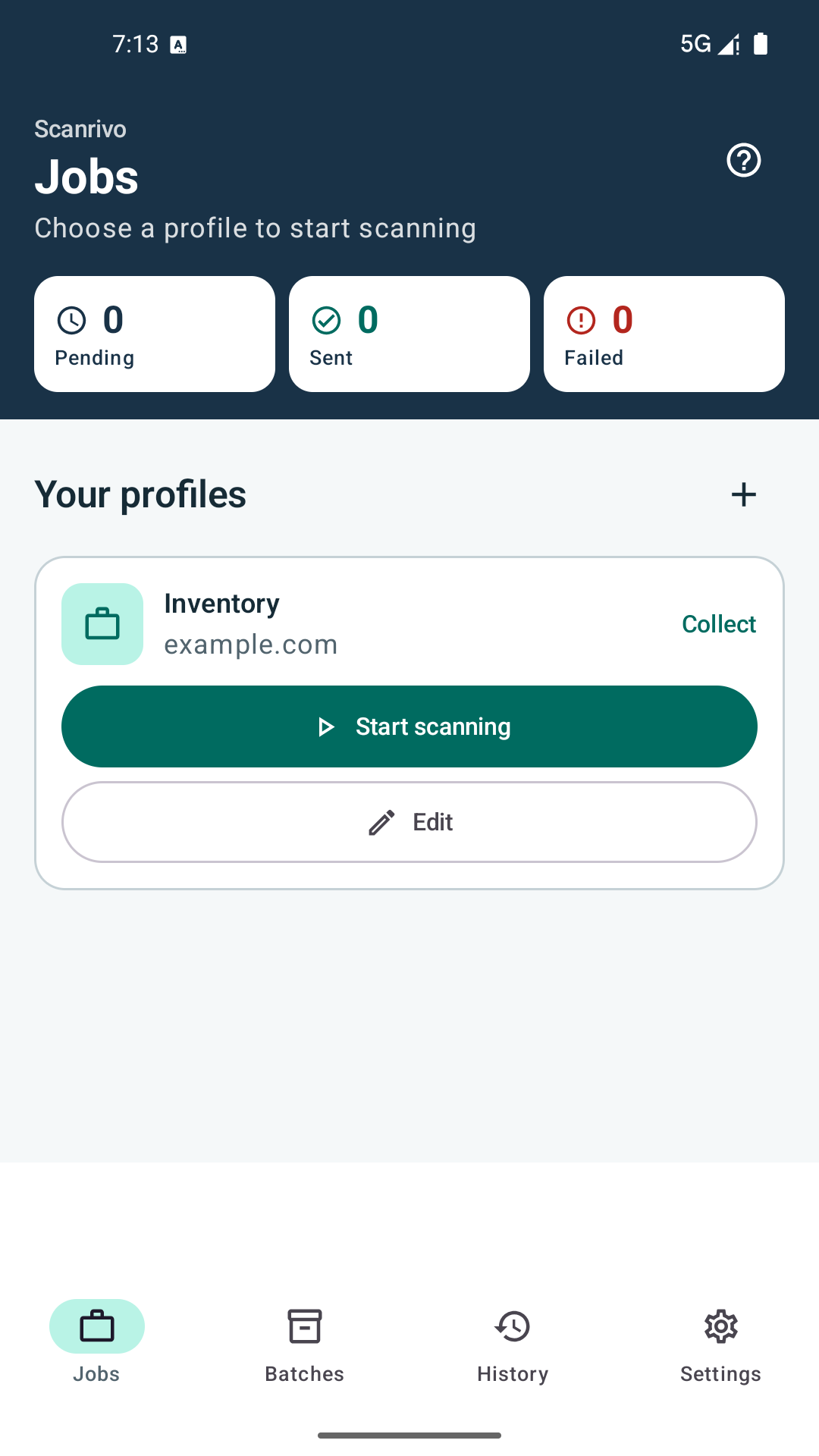 Scanrivo jobs screen